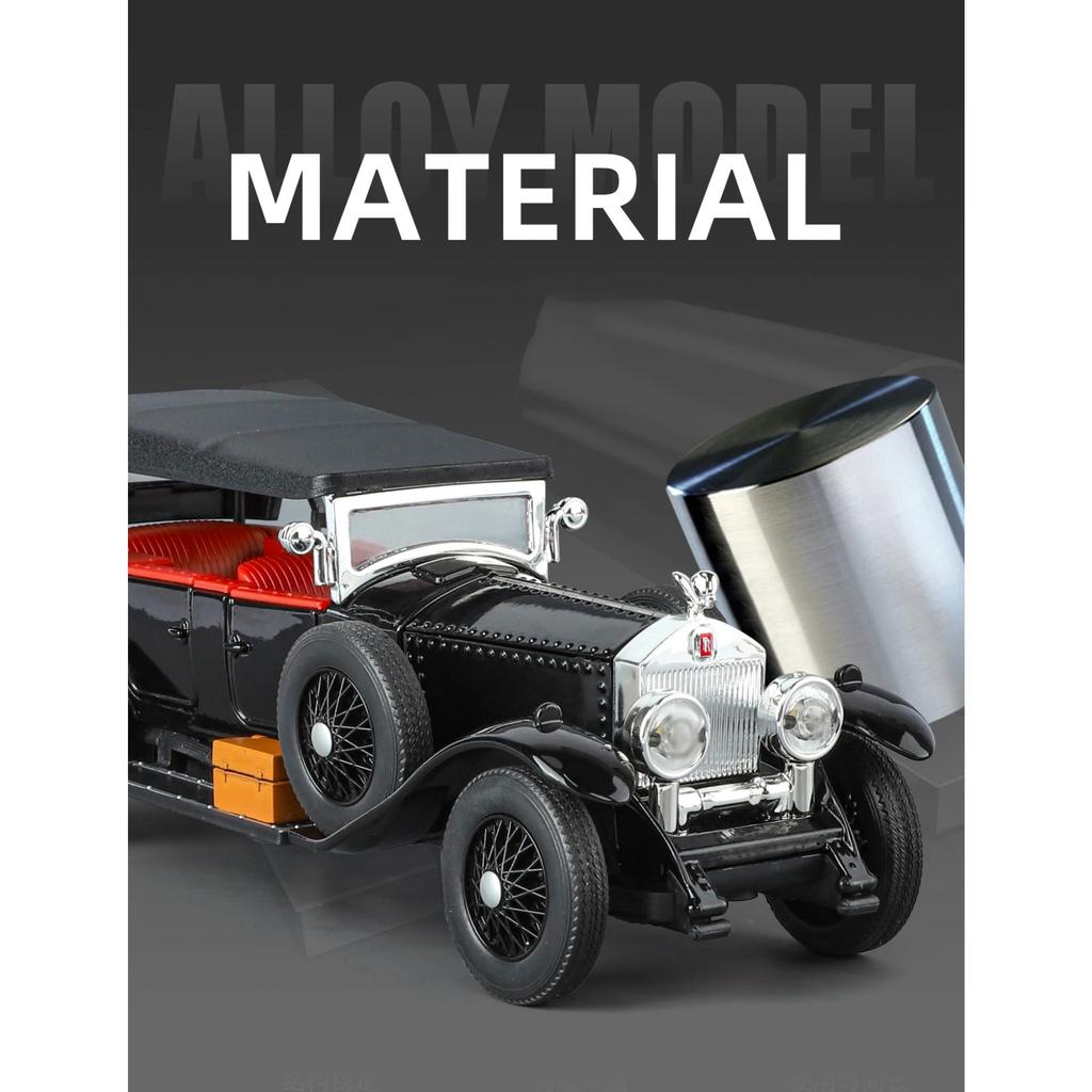 1/32 Rolls-Royce Phantom I Legierung Klassisches Altes Auto Modell Diecast Metall Retro Luxus Fahrzeuge Auto Modell Ton und Licht Kinderspielzeug Geschenk