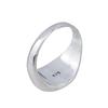 [aBALENT] silver 925 Seal stand ring men's signet oval silver ring ring simple little finger adult accessories (No. 16)