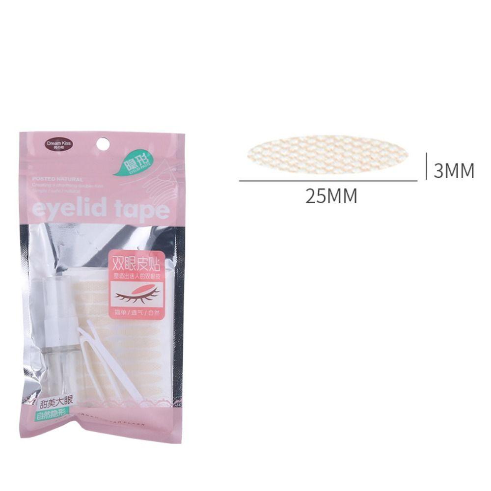 200 Pairs with Auxiliary Tool Lace Mesh Eyelid Sticker Fold Eyelid Water Spray Invisible Eye Stickers 12-Shapes Big Eyes
