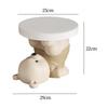 Bear Figurine Side Table, Minimalist End Table for Home Office
