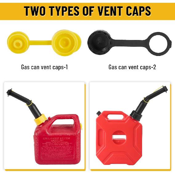 Gas Can Spout Nozzle Set Replacement Universal Kit Leakproof Angle Filter Screen Gasket Vent Cap Drill Bit For Old Gas Can 3 Pack