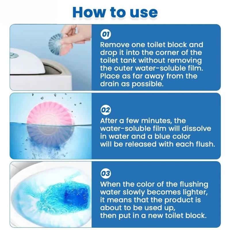 Toilet Bowl Cleaner Tablets Deep Cleaning Washer Deodorant Cleaning Agent Pills Toilet Tank Cleaners Remove Urine Stains Odor