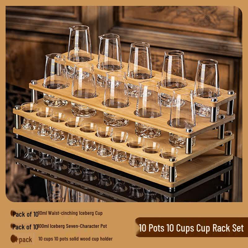 Luxury Handmade Crystal Iceberg Baijiu Glass Set