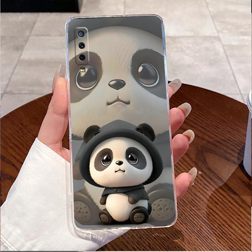 Case For Samsung A7 2018 Casing Samsung Galaxy A7 2018 Phone Case A750 A750F Lovely Rabbit Clear Soft Silicone Protective Cover