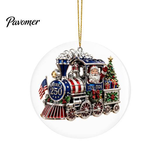 Restaurant Hotel Christmas Decorations 250th Anniversary Acrylic Hanging Ornament, Double Side Printed Festive Holiday Decor Thoughtful Gift for Loved