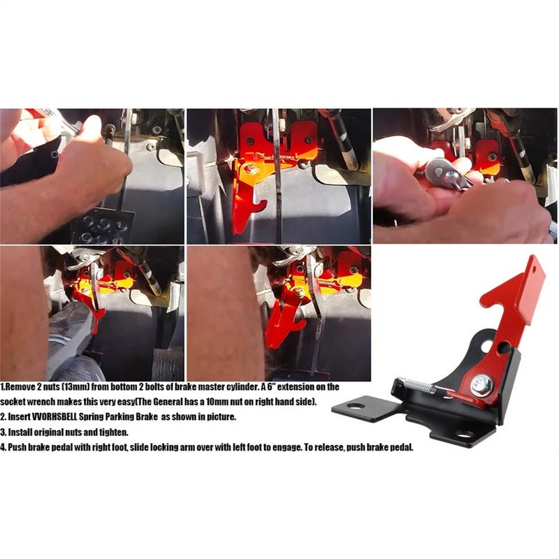 For Polaris RZR 800 900 1000 Spring Parking Brake Accessories Kit Lockable Heavy Duty Parking Brake Replacement Accessories