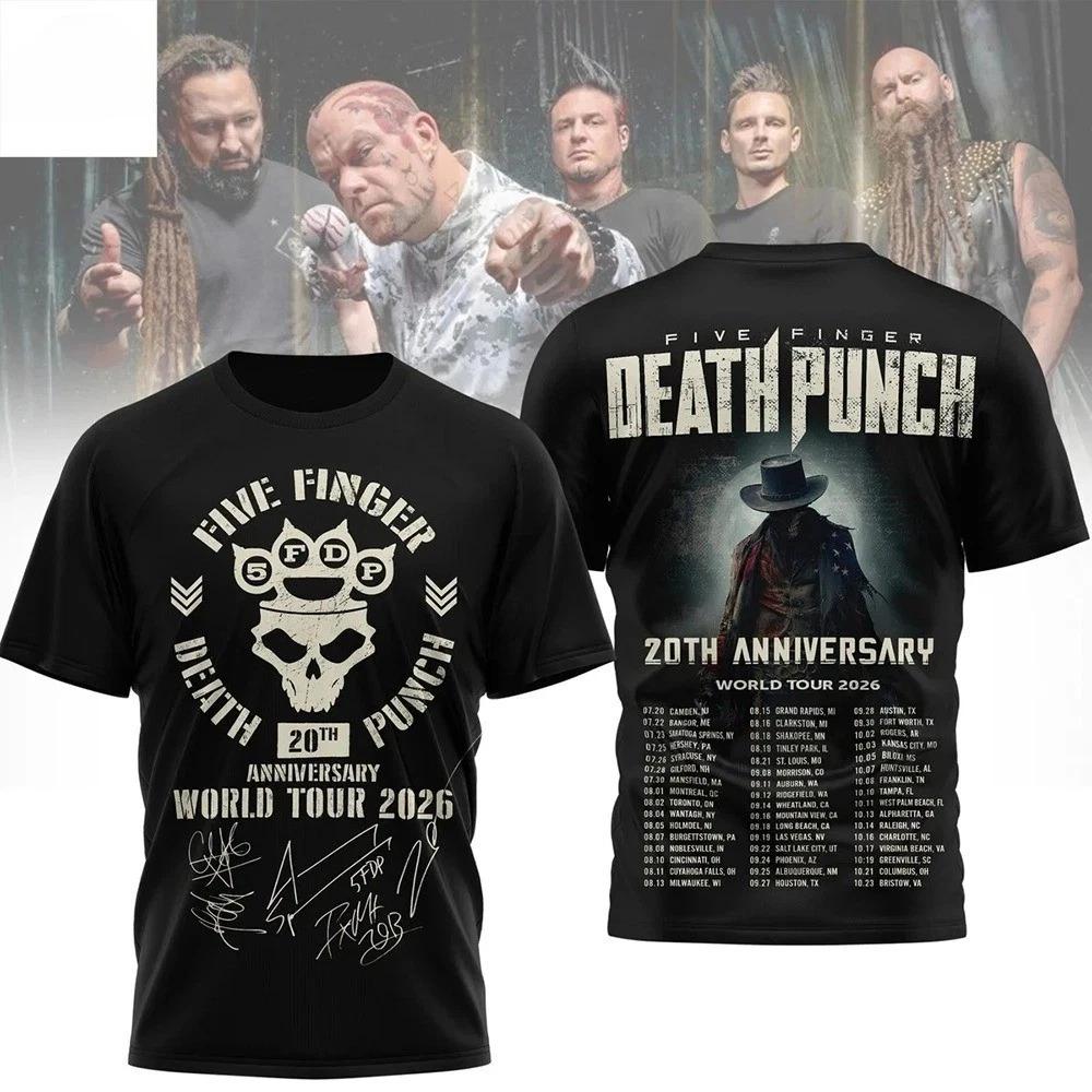 Five Finger Death Punch 20Th Anniversary World Tour 2026 3D T-Shirt 2XL