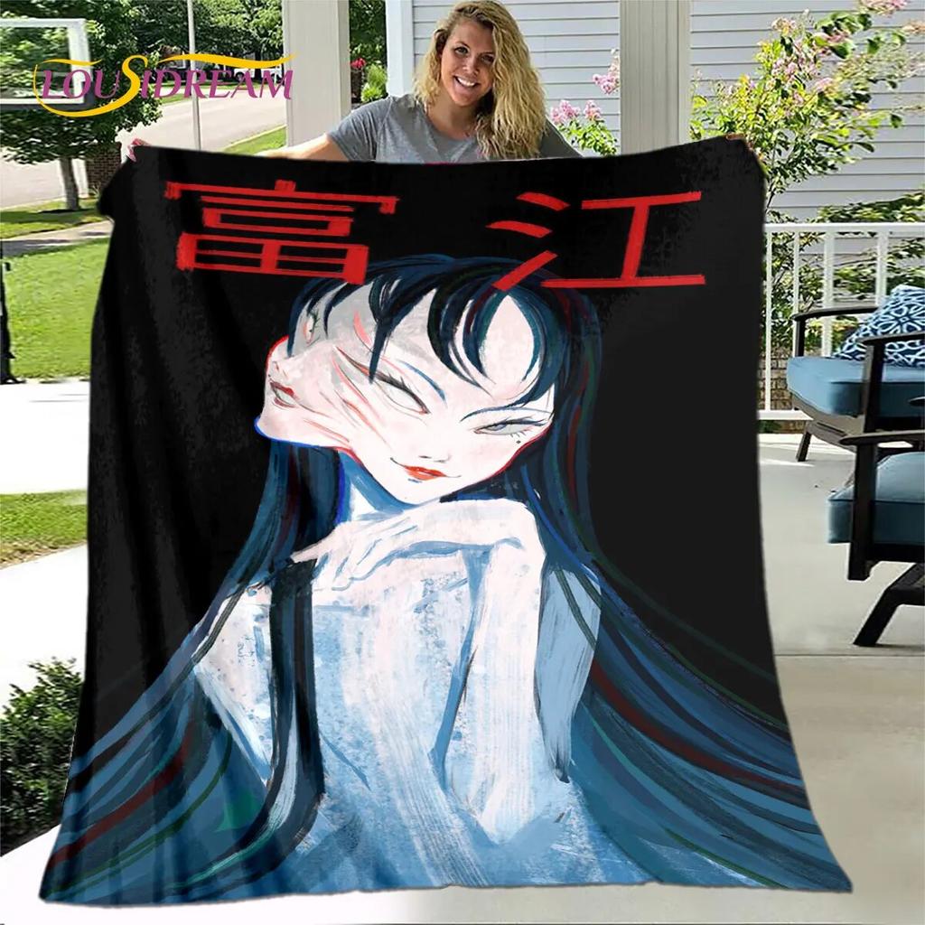 Junji Ito Tomie Kawakami Ghost Soft Plush Blanket,Flannel Blanket Throw Blanket for Living Room Bedroom Bed Sofa Picnic Cover