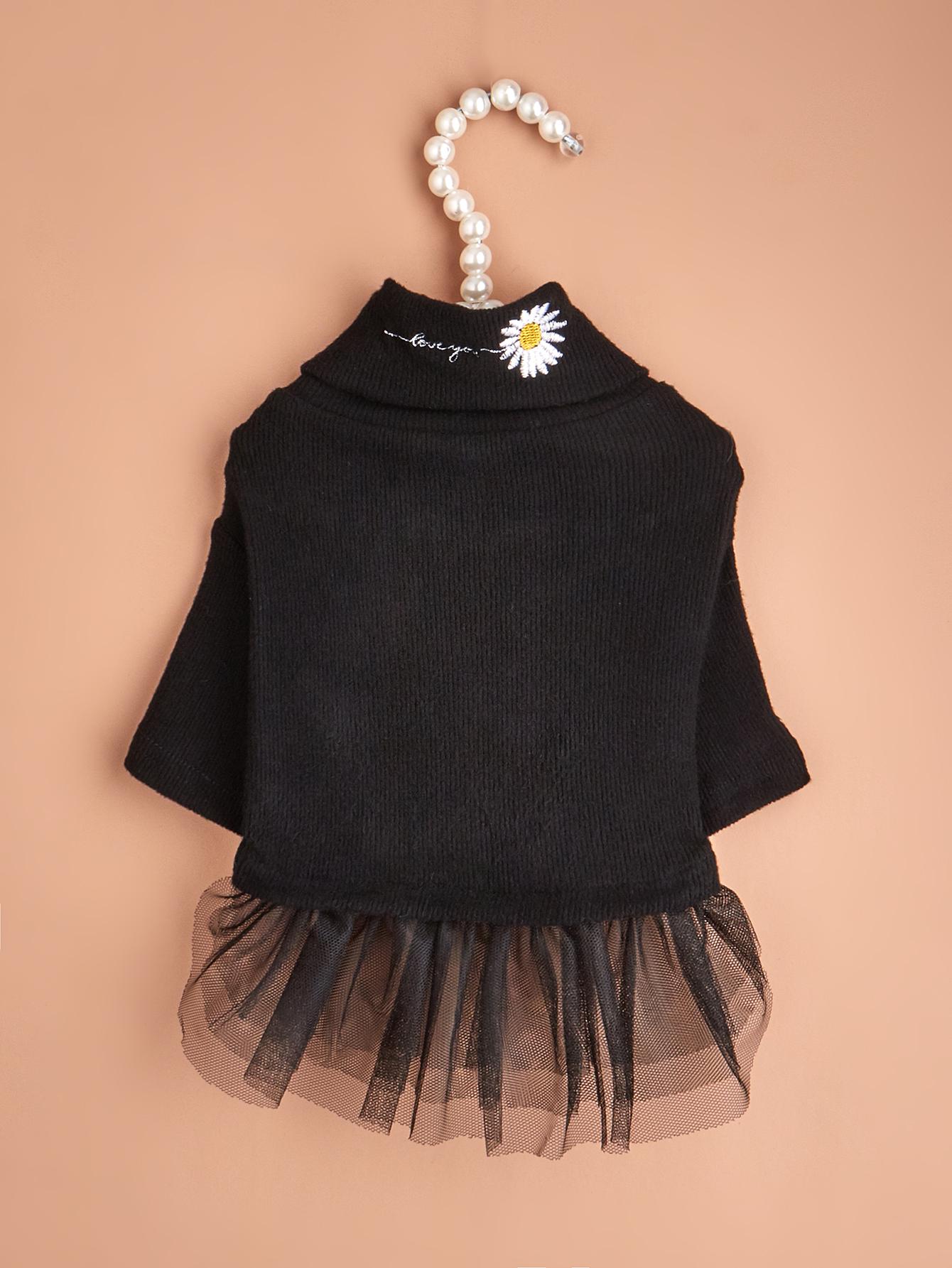 

Dog Clothes Small Medium Dogs Girl Princess Dress Pet Cat Cloth Puppy Kitten Dresses Chihuahua Attire Skirt Black White Orange XS（old） чёрный