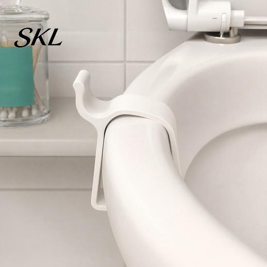 Clip Stabilizzatore di Supporto per Sedile del WC, Morsetti a Clip Senza Foratura, Morsetto di Fissaggio Stabile, Installazione Facile, Alzalucido, per Bagno di Casa