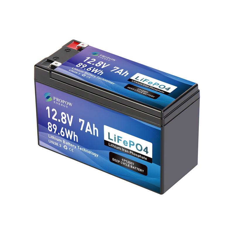 Deep Cycle Battery Light Weight 6Ah 12V 7Ah LiFePO4 Lithium Iron Phosphate Battery For Small UPS, Solar Power