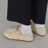 Autumn Retro Loafers Men Lazy Comfort Men Suede Loafers Shoes Slip-on Casual Shoes Suede Leather Half Slippers Man Driving Shoes