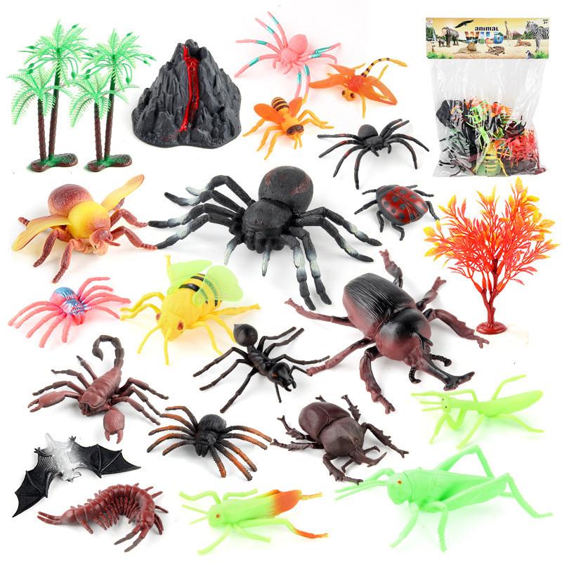 Detailed Static Pvc Insect Model Collection Featuring Frogs Ants Centipedes And Bees