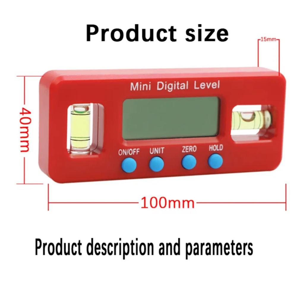 Digital Inclinometer, Magnetic Electronic Goniometer, Digital LCD Angle Meter, Backlit Angle Scale, Slope Conversion Meter