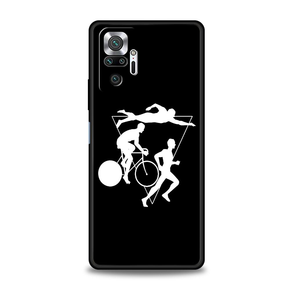 

Cartoon Sports Triathlon Phone Case For Xiaomi Redmi Note 14 13 12 10 11 Pro Plus 14C 13C 12C 10C 9C 5G Soft TPU Cover Redmi 9C