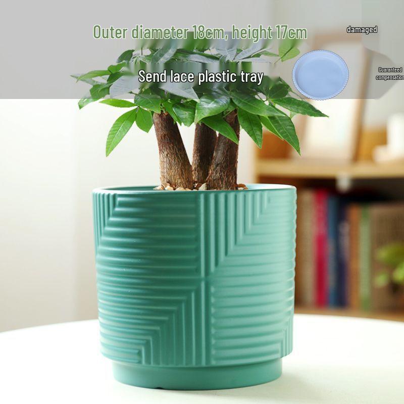 Nordic Style White Ceramic Succulent Pot with Four Compartments