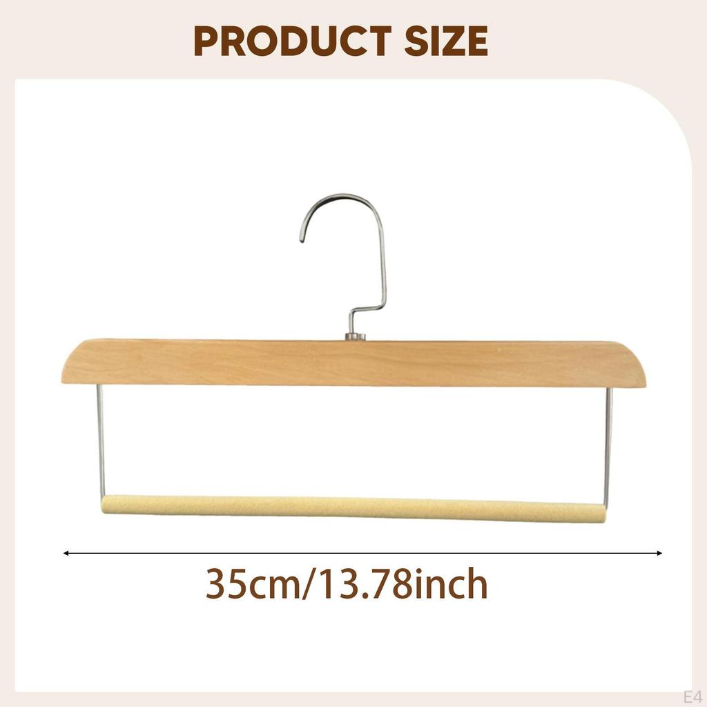 Pants Hanger Flocked Anti Slip Clothes Storage Rack for Clothing Store Closet