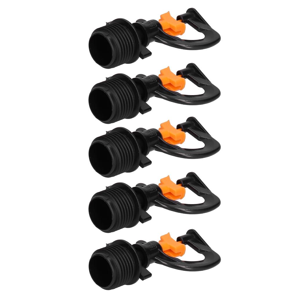 5PCS G1 2 Male Thread Rotating Sprinkler Head Misting Nozzle for Garden Irrigation Accessories