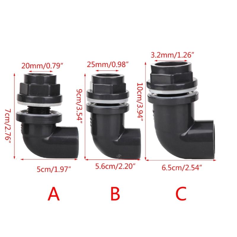 20mm/25mm/32mm Bottom Outlet Water Pipe Connector Aquariums Joint Tube Connector Aquariums Fishtank PVC Outlet Connector