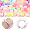 50pcs/lot Tulip Flower Bud Leaf Loose Beads Mix Color Flower Acrylic Beads For Jewelry Making DIY Bracelet Nacklace Accessories