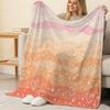 Soft Fluffy Fleece Blanket Breathable Heart Wave Pattern, Vibrant Cozy Throw for Sofa, Bed, Office, Lightweight All Seasons, Ideal Valentine’s Gift
