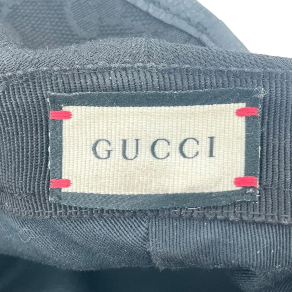 Used [Used] GUCCI GG Canvas 576587 Bucket Hat Size L Men's Black 26010433 KJ