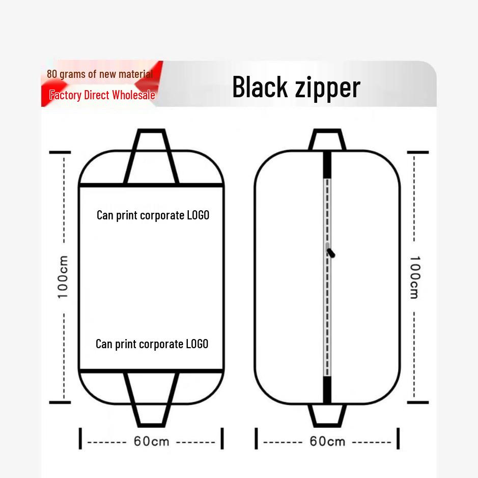 Foldable Non-Woven Dustproof Suit & Coat Bag for Travel and Storage