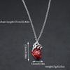 Y2K Gothic Style Red Heart Pendant Necklace Halloween Party Favors Ornament Punk Hip Hop Jewelry Gift For Men And Women