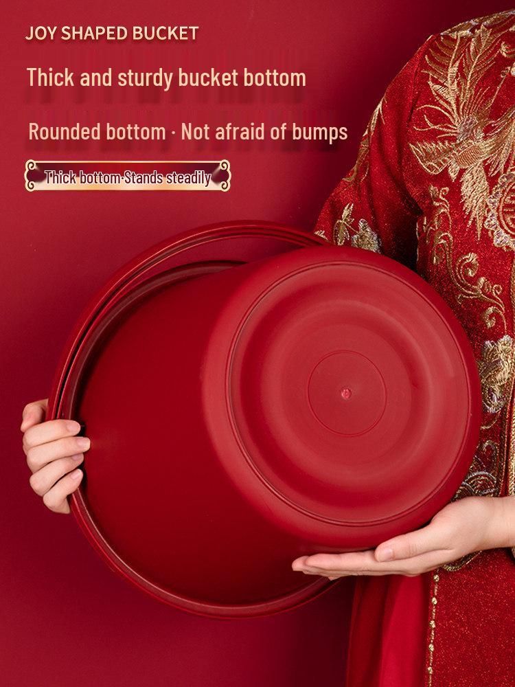 Red Wedding & Housewarming Joy Buckets - Large Plastic Pair in Vibrant Red
