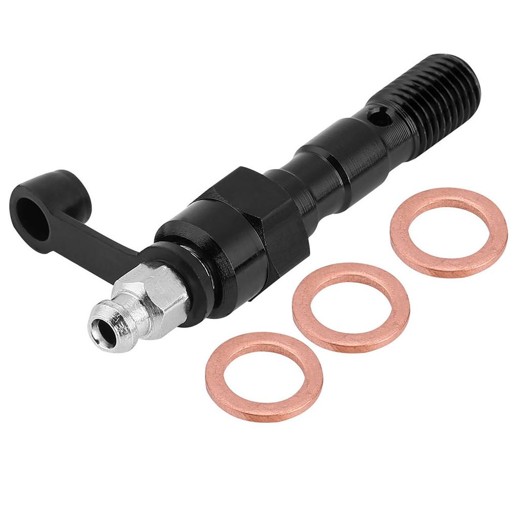Motorcycle M10*1.25mm Brake Caliper Screw Banjo Bleed Nipple Washers Dust Blue