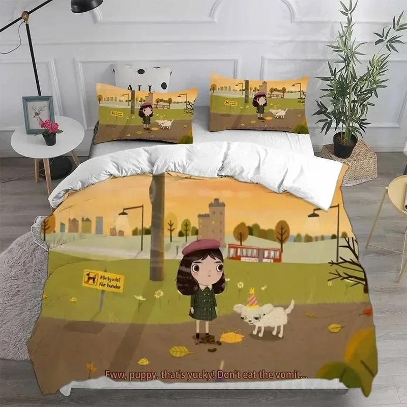 Home Textiles Little Misfortune Bedding Sets Comforter Quilt Bed Cover Duvet Cover Pillow Case Sets Kids Adult Size