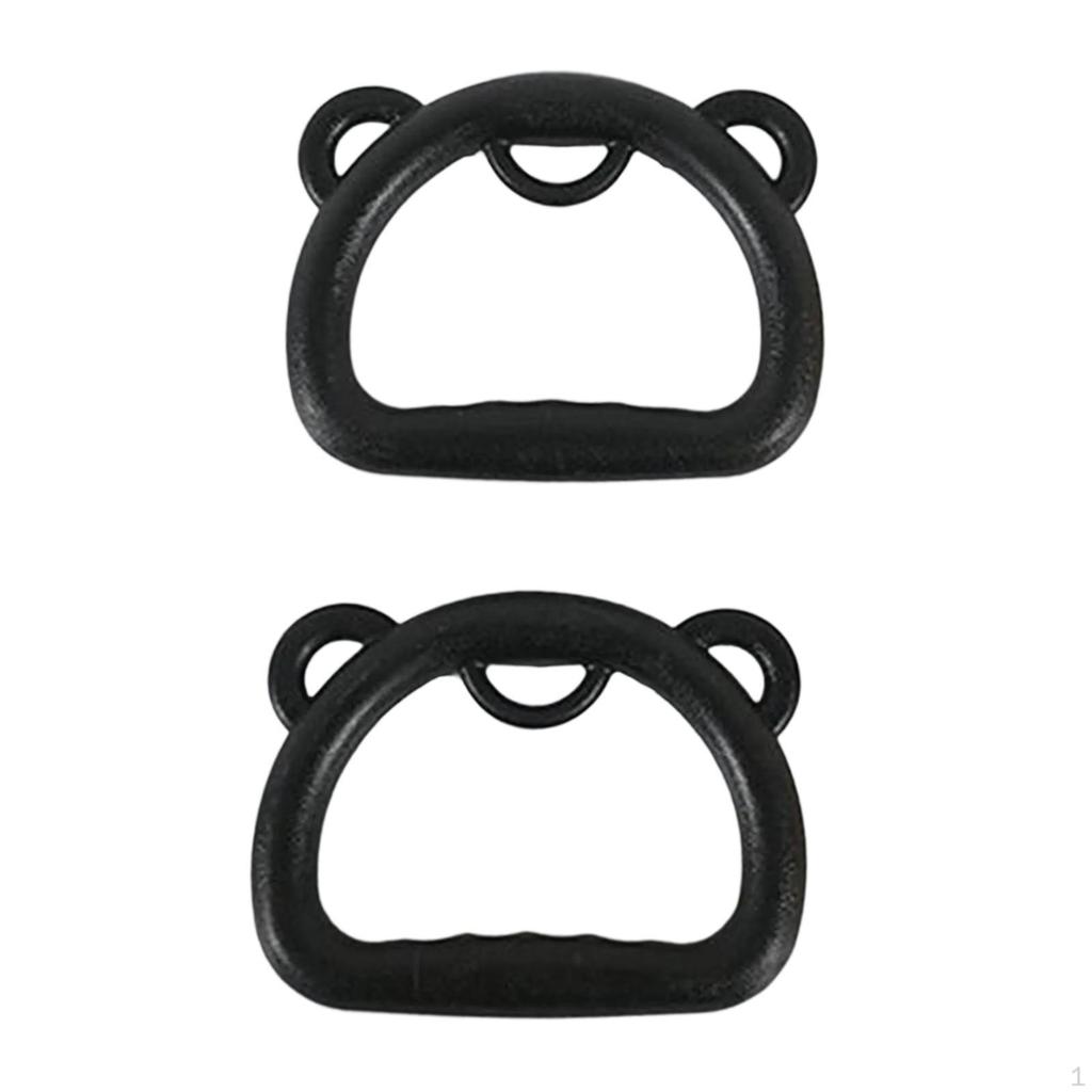 2 Pieces Gym Rings for Kids Indoor Fitness Equipment Easy Setup Portable with Secure Handles