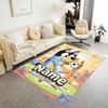 Bluey's Hug Adventure Personalized Text Area Rug Suitable for Decorate room Outdoor Game Room Kitchen Antislip Carpet Anime Office Decor