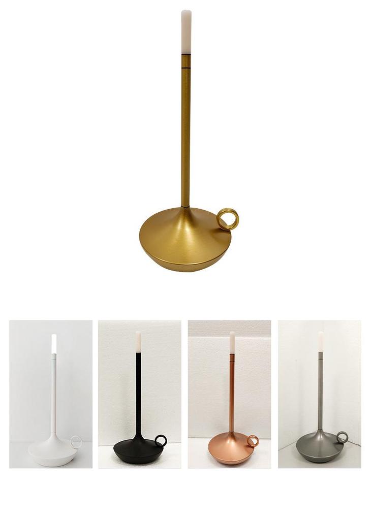 Aladdin-Style Touch Dimming Metal Desk Lamp for Camping & Outdoor Use