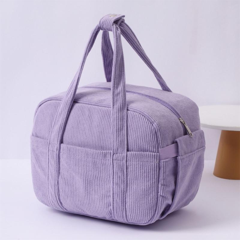 Large Capacity Cotton Lunch Bag With Aluminum Foils Lining for Picnics Office Meals and Daily Use Items