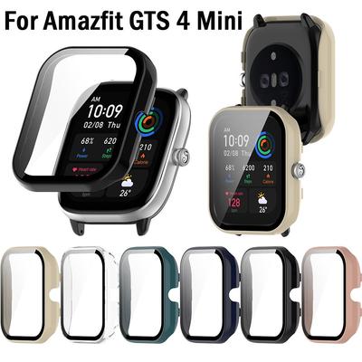 Pro Huami Amazfit GTS4 Mini Ochranný kryt Pro Amazfit GTS 4 Mini PC pouzdro + Tvrzené sklo Kryt chrániče obrazovky chytrých hodinek
