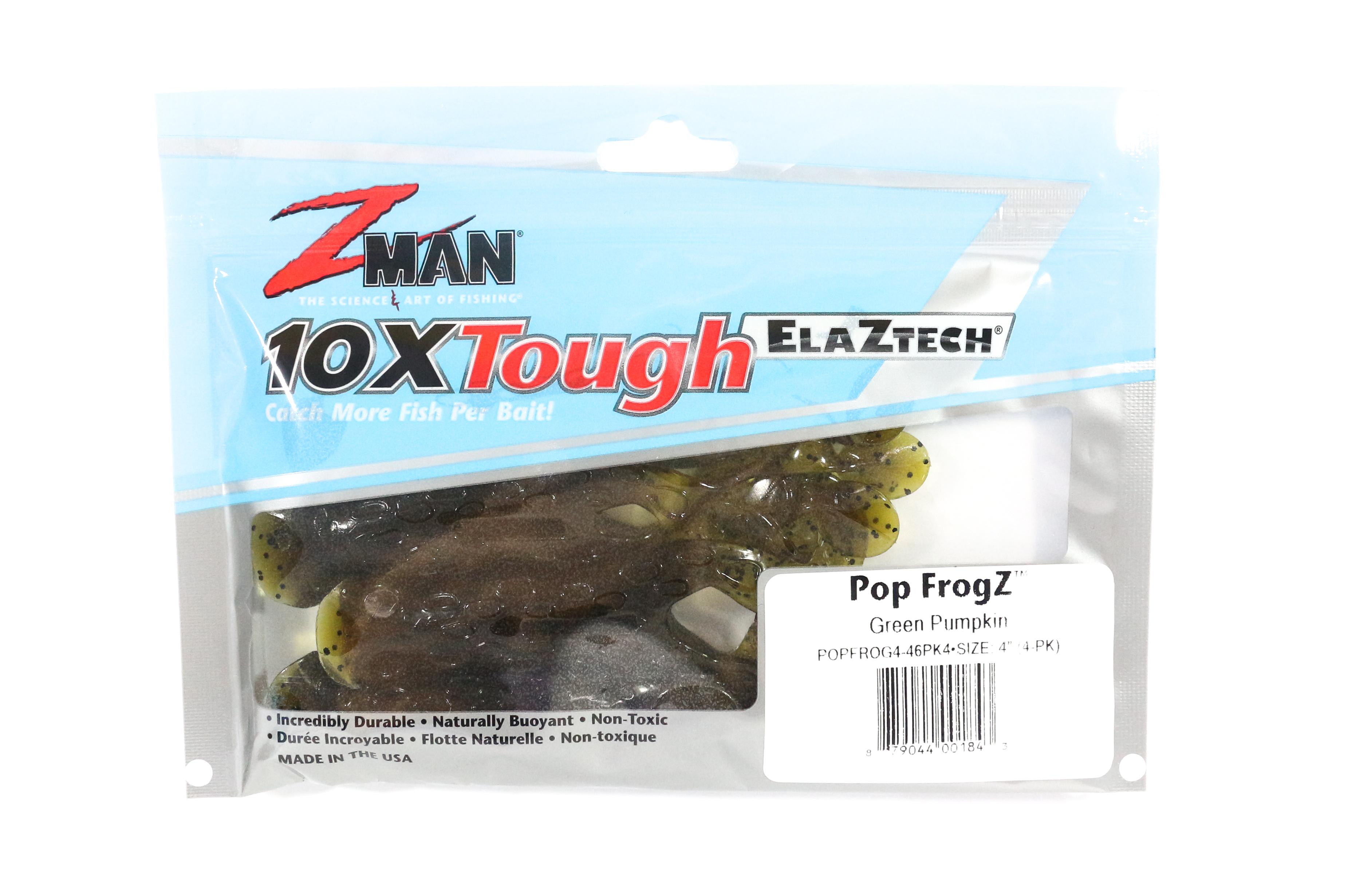 

Zman Soft Lure Pop FrogZ 4 Inch 4/Pack Green Pumpkin (1843)