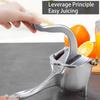 Manual Lemon Juicer, Manual Squeeze Juice Hand Press Juicer With Fine Filter for Nuts, Lemon Lime, Pomegranates, Watermelon, Orange Juicer Silver