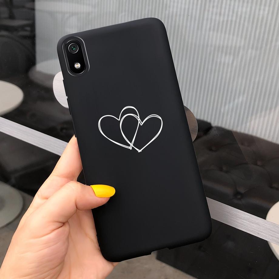 For Xiaomi Redmi Note 7 Case Redmi 7 7A  Soft Silicoen Love Heart Flowers Back Cover Phone Case On Redmi 7A Note7 Redmi7 Bumper