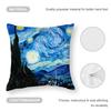 Starry Sky Van Gogh Art Oil Painting Pillow Case 3D Print Polyester Fiber 40*40Cm Home Sofa Throw Decoration Festival Gift