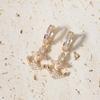 1 Pair Fashion Anchor Zirconia Dangle Earrings for Women Golden Earring Jewelry Party Accessories