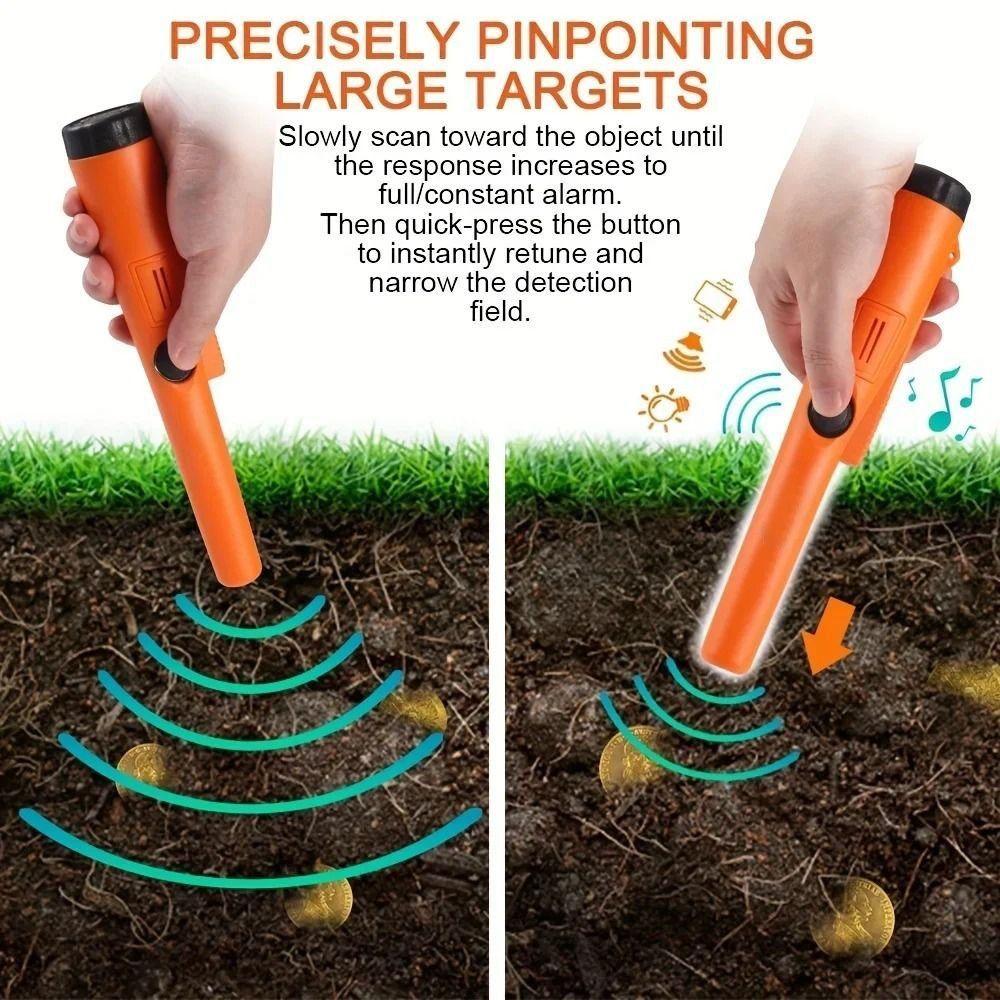 High Sensitivity Metal Detector With LED Lights Metal Gold Tester  Underground