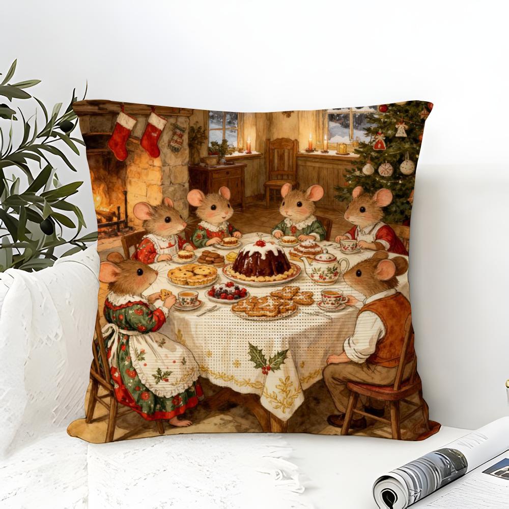 Cartoon Children'S Illustrations Religious Prints Pillow Case Linen Pillow Case Sofa Home Decor Cushion Cover Cushion Cove