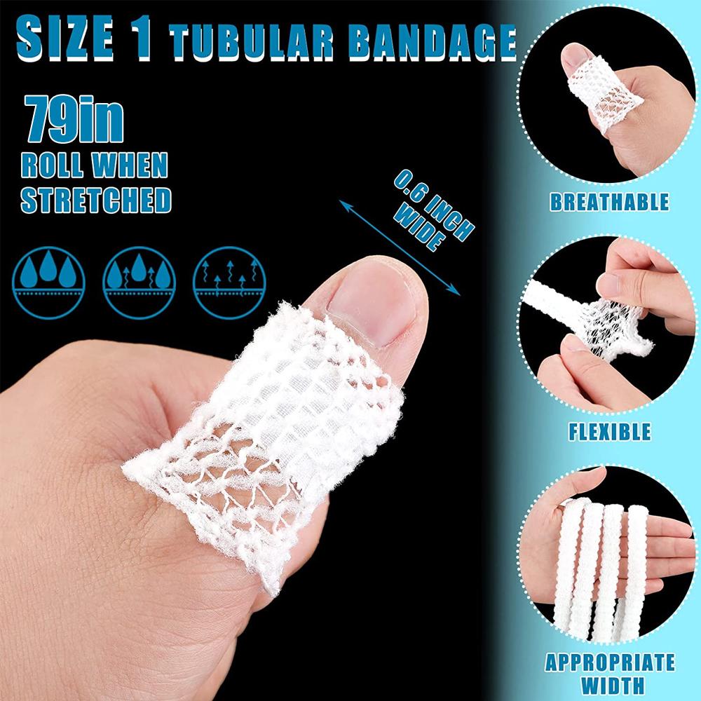 1 Roll Elastic Net Wound Dressing Net Tubular Bandage Mesh Tubing Tubular Gauze Fix Breathable Bandage Retainer For Adults Body