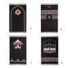 Arabic Prayer Mat with Tassels Islamic Prayer Rugs Muslims Pilgrimages Blanket Home Kneeling Mat Machine Washable