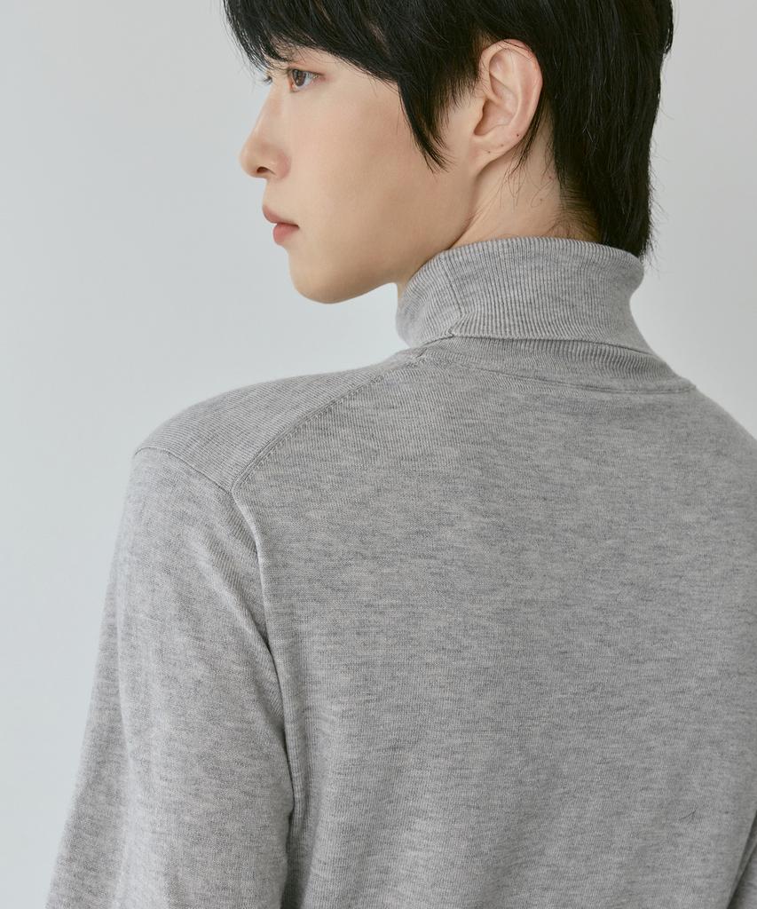 210EDIT Unisex Cashmere Blended Turtleneck Knit [Melan Grey]_Zz4Sw012