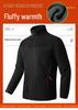 Unisex Coral Fleece Sherpa Lined Jacket for Winter