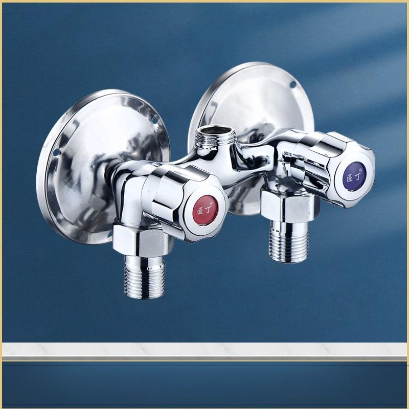 

Старый бытовой смеситель для душа с двойной ручкой, двойным управлением и двойным переключателем, кран для горячей и холодной воды, переключатель для ванной и туалета