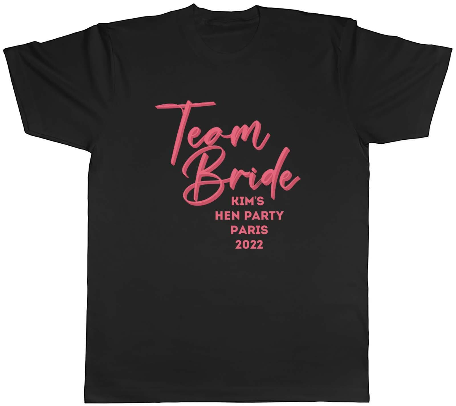 Personalised Team Bride Hen Do Party Mens Unisex T-Shirt Tee Gift XXXL