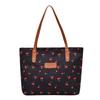 Korean Style Cherry Printed Tote Bag Large Capacity Lightweight Patterned Canvas Handbag Solid Color Trendy Women Shoulder Bag
